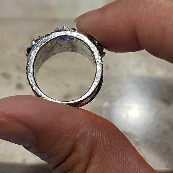 ⭐️🌵🌙 Silver & faux Turquoise Ring bohemian ring - Picture 10 of 17